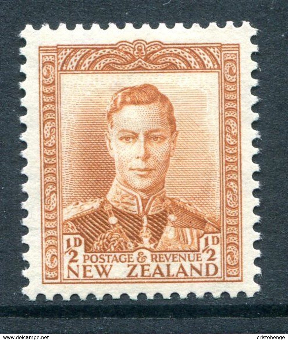 New Zealand 1938-44 King George VI Definitives - ½d Orange-brown HM (SG 604) - Unused Stamps
