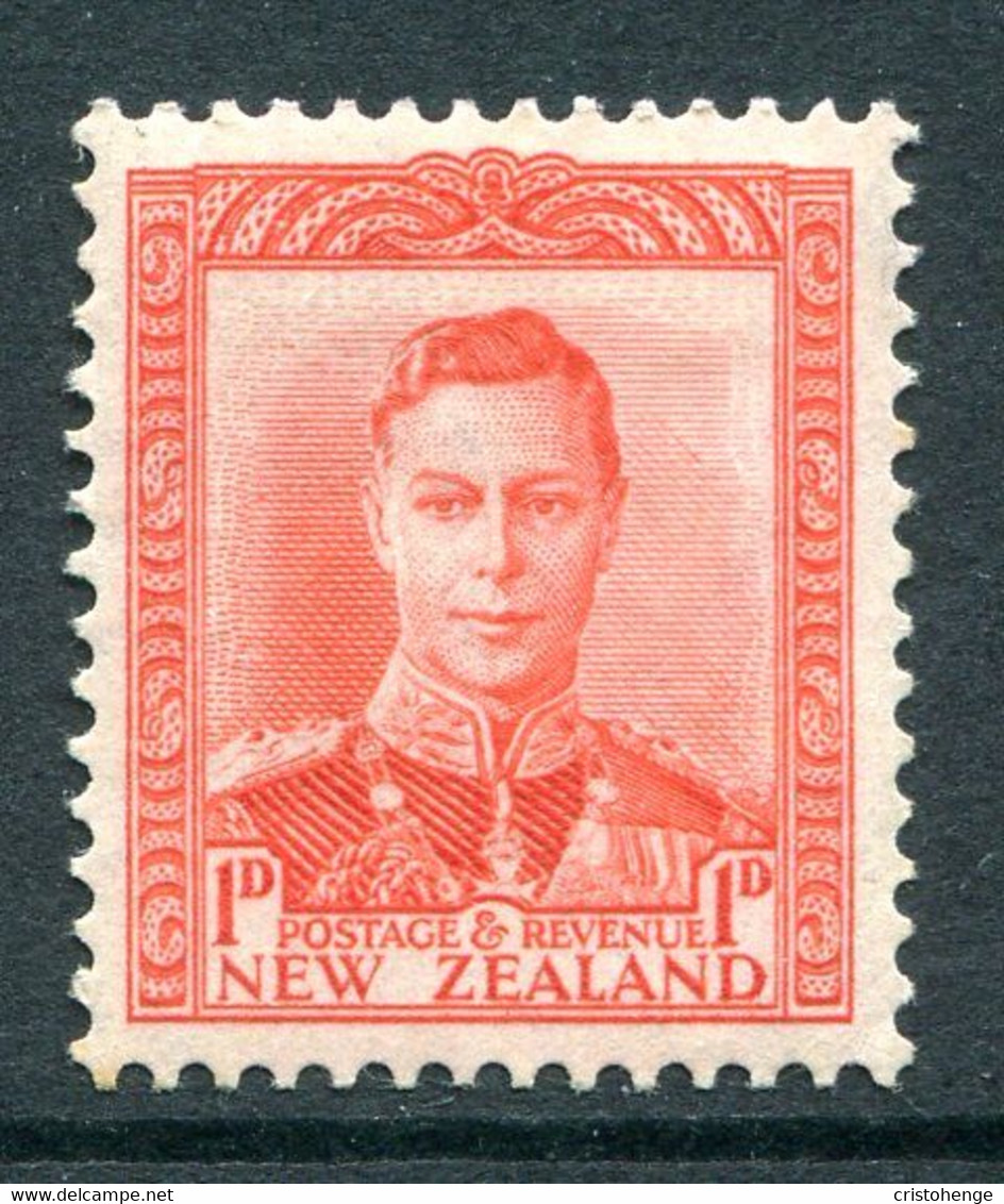 New Zealand 1938-44 King George VI Definitives - 1d Scarlet HM (SG 605) - Ungebraucht