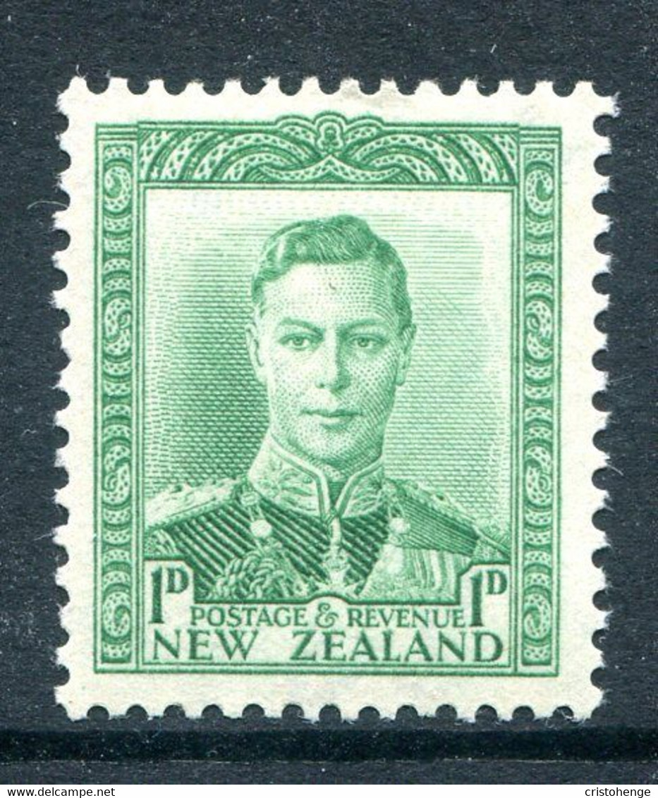 New Zealand 1938-44 King George VI Definitives - 1d Green HM (SG 606) - Neufs