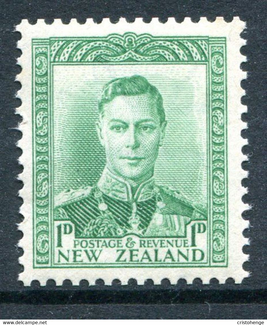 New Zealand 1938-44 King George VI Definitives - 1d Green HM (SG 606) - Ongebruikt