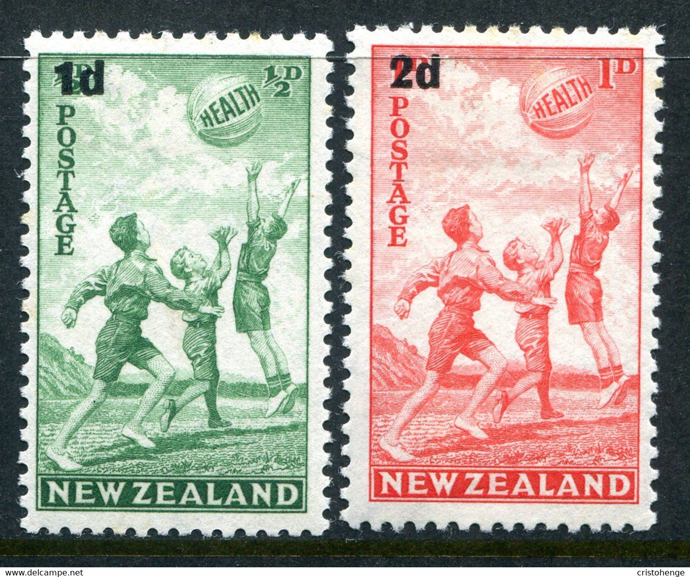 New Zealand 1939 Health - Beach Ball HM (SG 611-612) - Ungebraucht