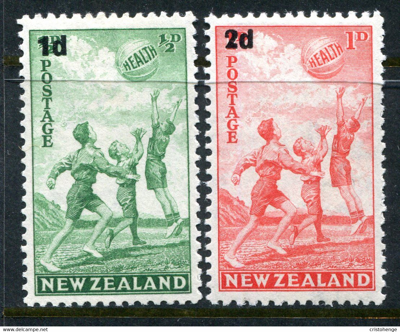 New Zealand 1939 Health - Beach Ball HM (SG 611-612) - Ongebruikt