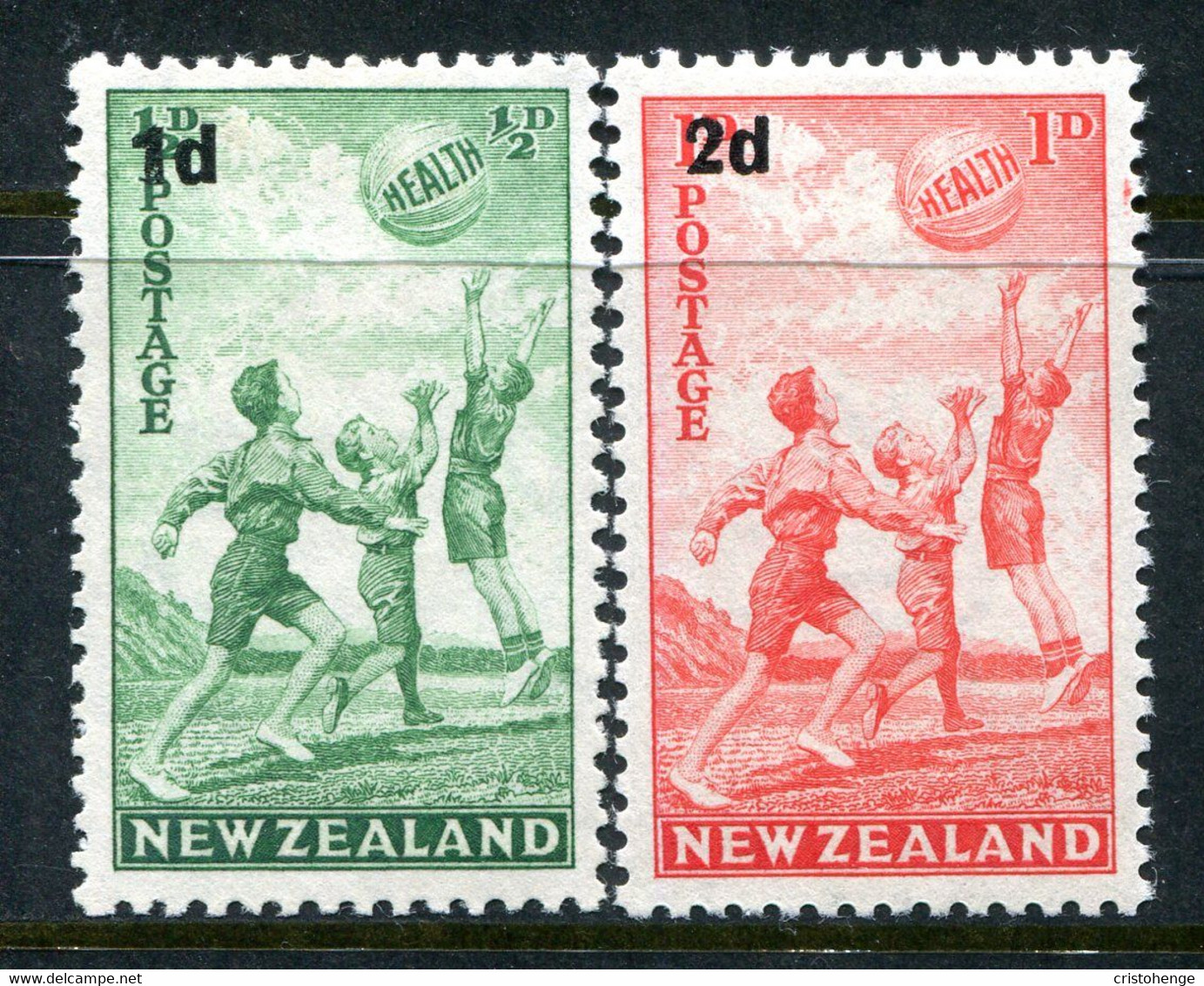 New Zealand 1939 Health - Beach Ball HM (SG 611-612) - Ongebruikt