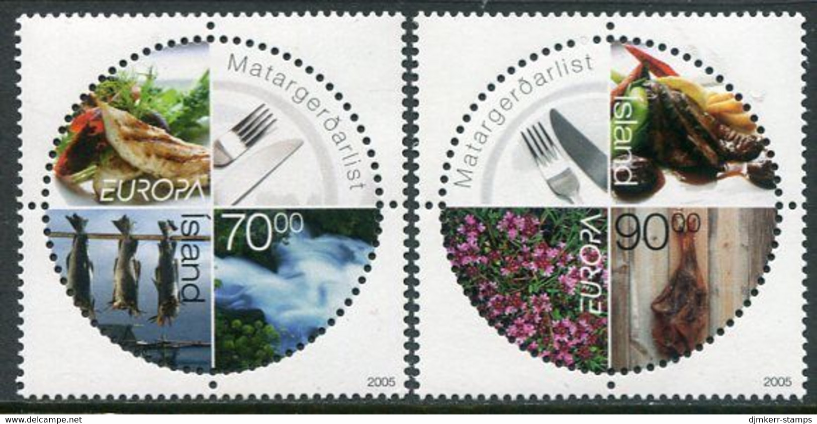 ICELAND  2005 Europa: Gastronomy  MNH / **.  Michel 1102-03 - Nuovi