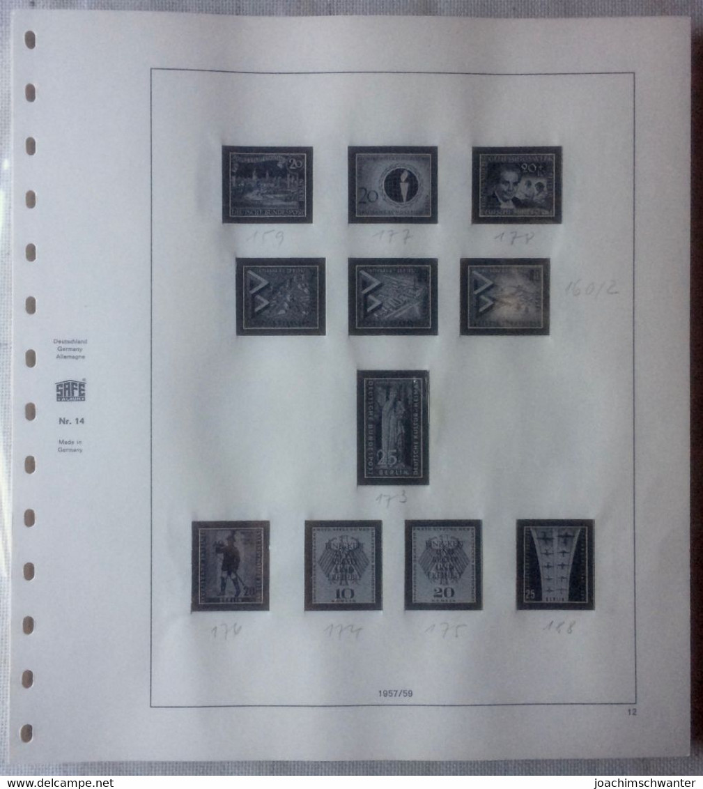 SAFE Nr. 14 Berlin 1948 - 1975, Guter Zustand Mit Gebrauchsspuren (Bleistift-Notizen) - Pre-Impresas