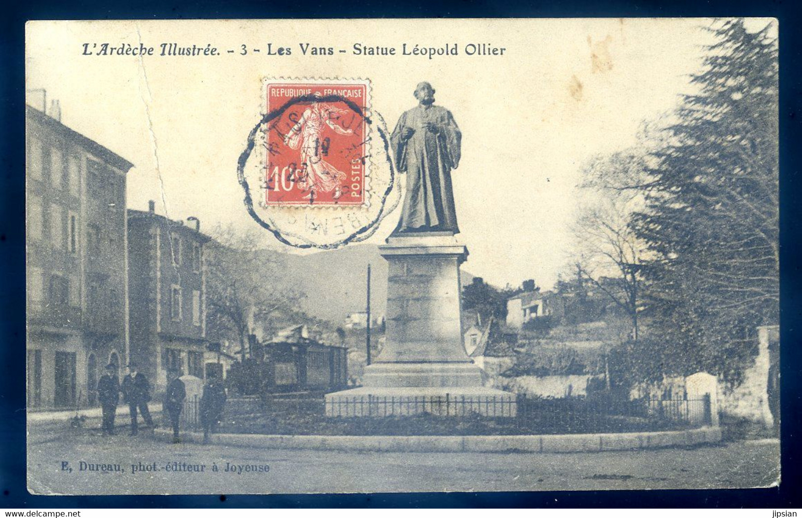 Cpa Du 07 - Les Vans - Statue Léopold Ollier FEV22-33 - Les Vans