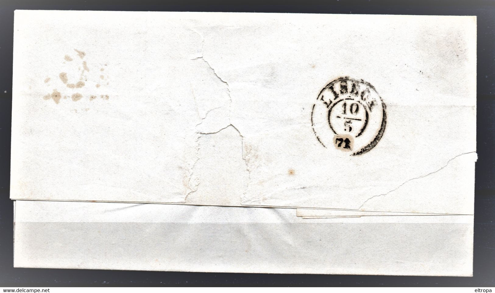 Portugal 1871 Complete Folded Letter From Leiria To Lisboa - ...-1853 Préphilatélie