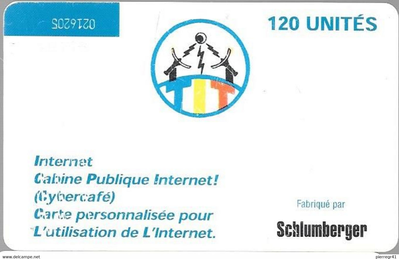 CARTE PUCE-TCHAD-120U-1999-SC7-INTERNET/VIAFAX-MILITAIRE-V° DN°a Envers-Série C9B135954-dans Blanc-Utilisé-BE - Tchad