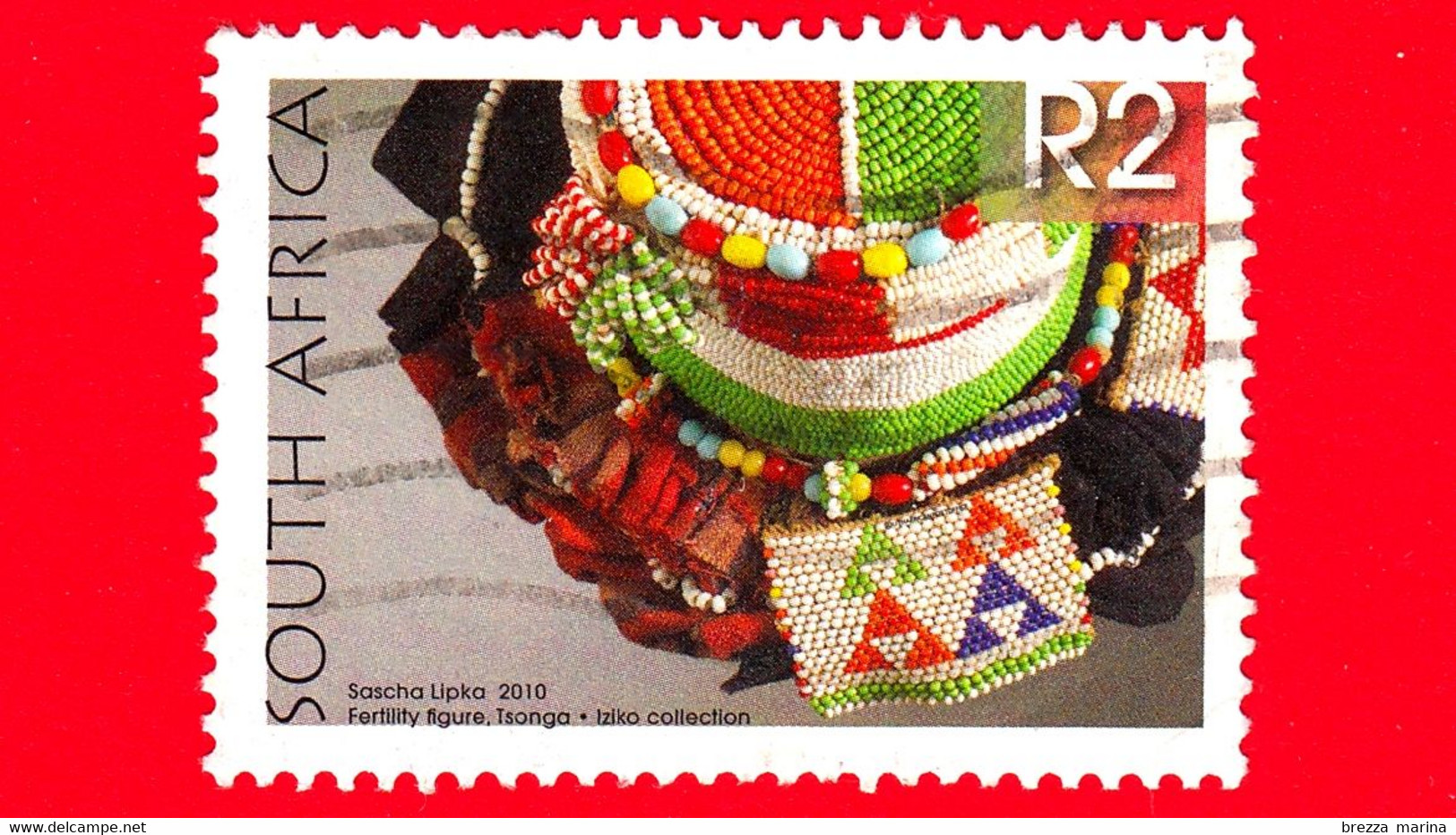 SUD AFRICA - SOUTH AFRICA - Usato - 2010 - Folclore - Opere D'arte In Rilievo -  Figura Della Fertilità, Tsonga - R2 - Used Stamps