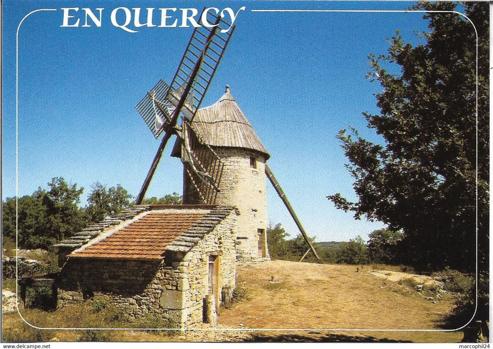 MOULIN A VENT + Carte Postale Neuve : En Quercy - Moulin Du Mas De La Bosse - PROMILHANES + AS DE COEUR - Apa Poux 300 - Autres & Non Classés