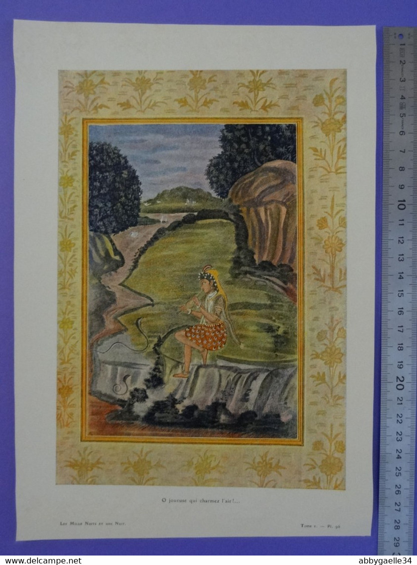 Illustration Du Conte Les Milles Et Une Nuit Costume Charmeur De Serpent Musique Flûte (TV Pl 96) - Oosterse Kunst