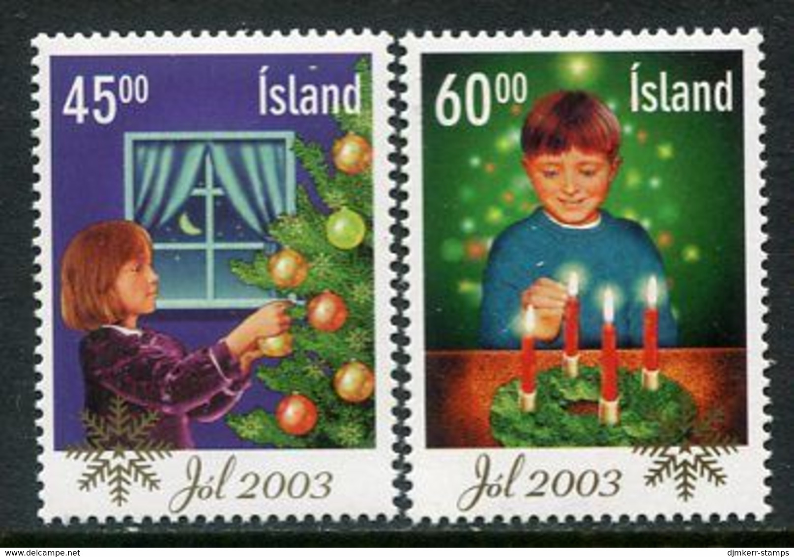 ICELAND  2003 Christmas MNH / **.  Michel 1049-50 - Unused Stamps
