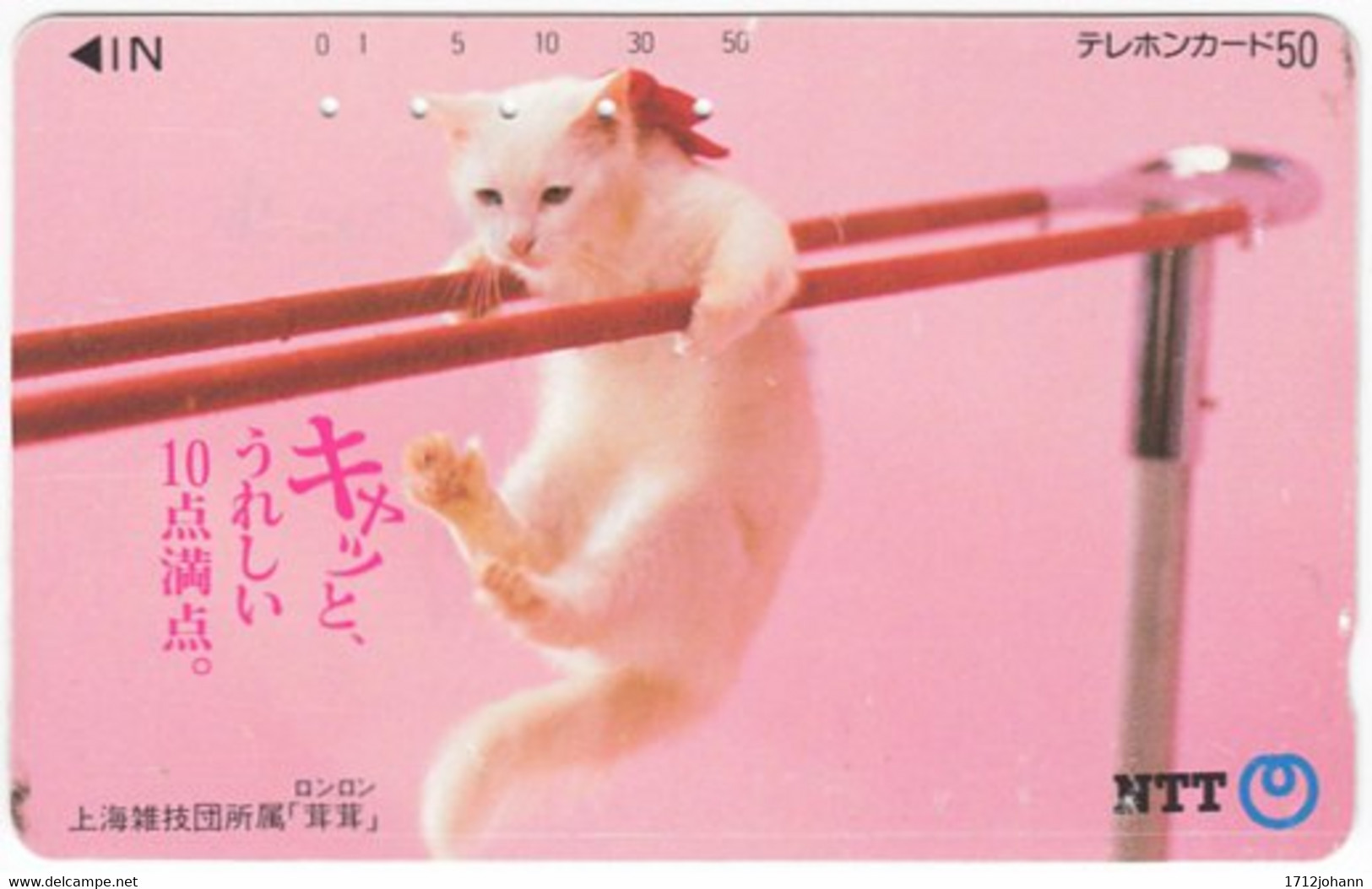 JAPAN M-354 Magnetic NTT [390-154-62.11.1] - Animal, Cat - Used - Japan