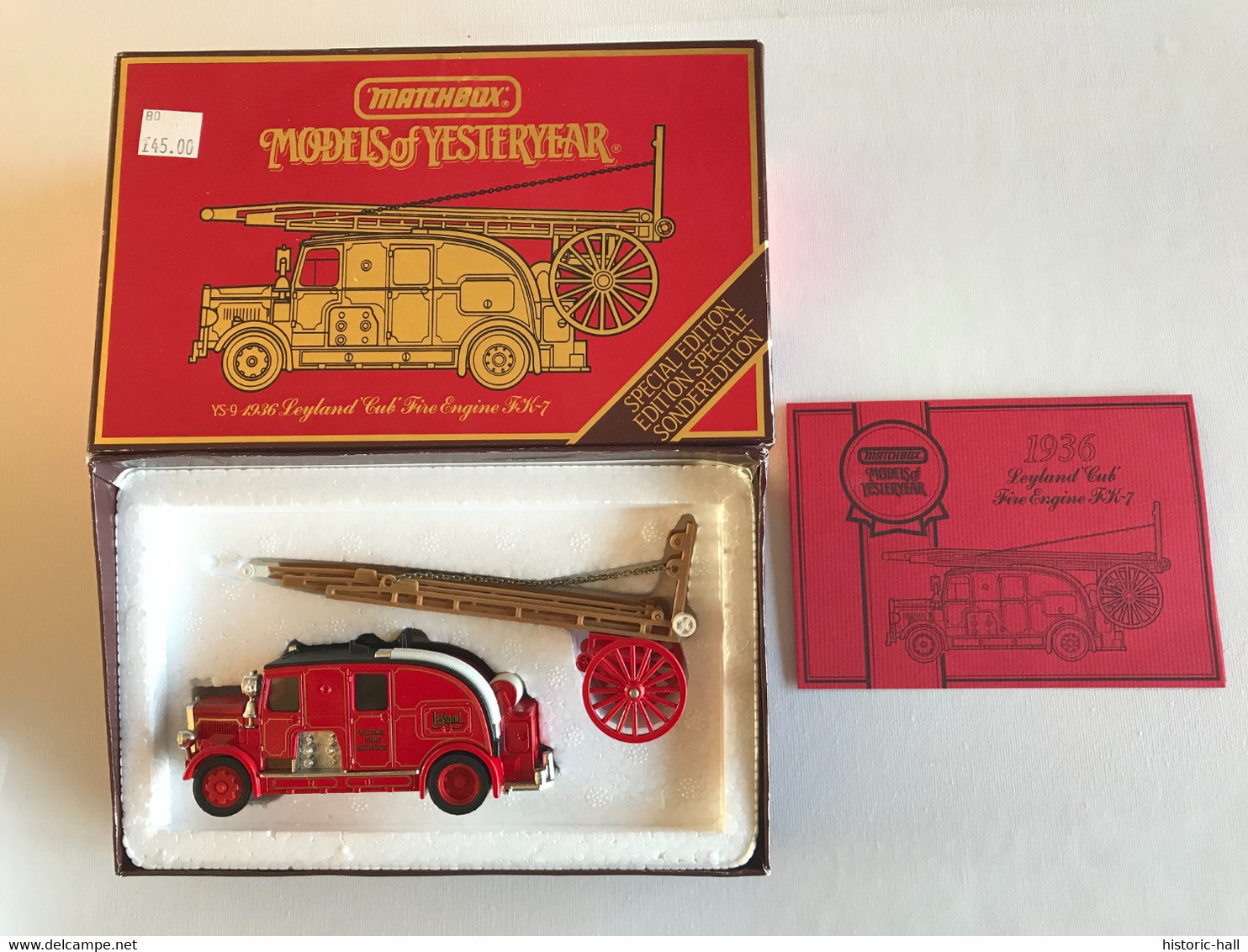 MATCHBOX YS-9 -  Camion  De  Pompiers « Leyland Cub »   - 1936 - Matchbox