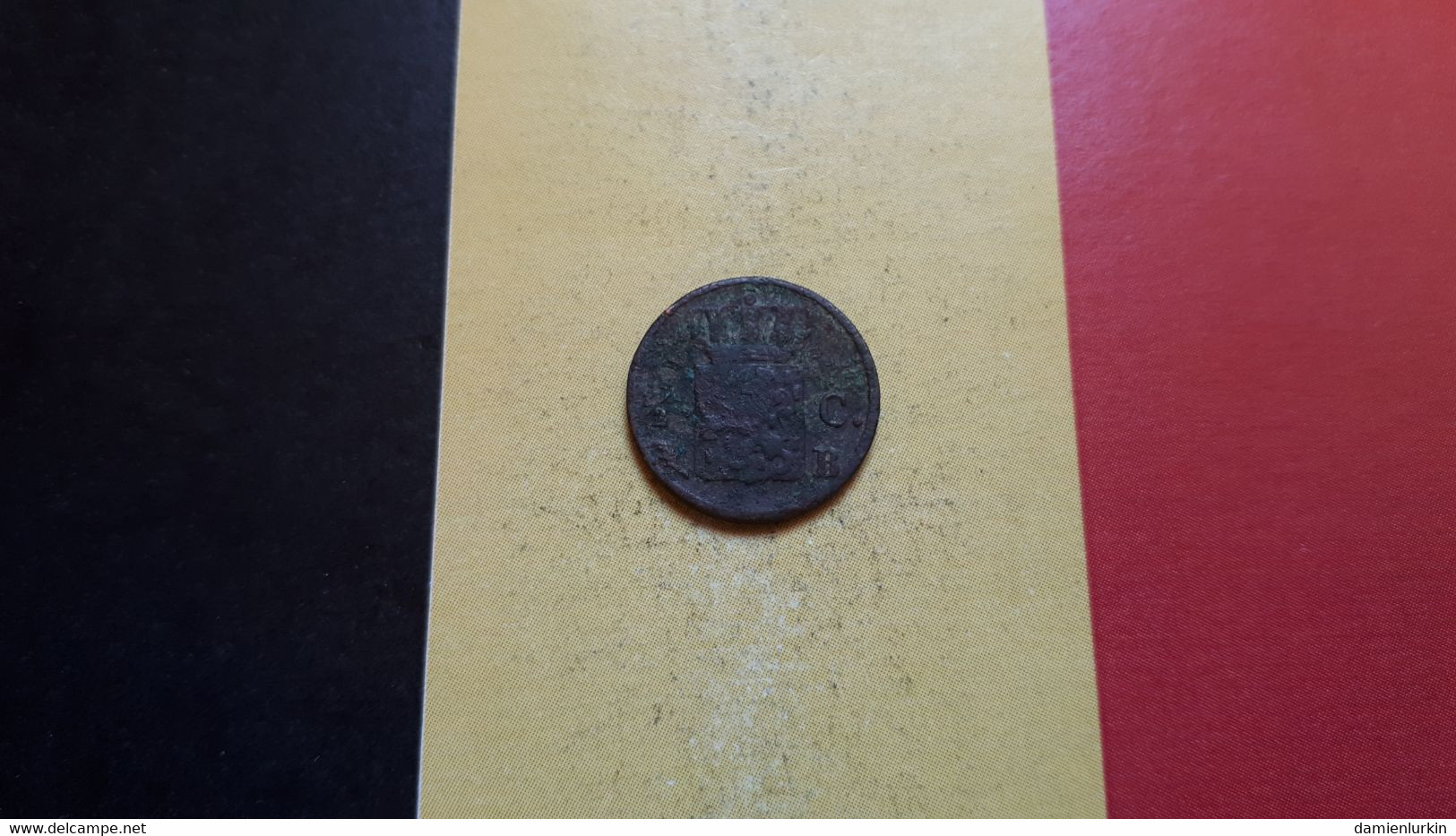 BELGIQUE GUILLAUME IER RARE 1/2 CENT 1826 B ! USURE/OXYDATION NON NETTOYEE COTE 150-400-850-1500€ ! - 1815-1840: Willem I