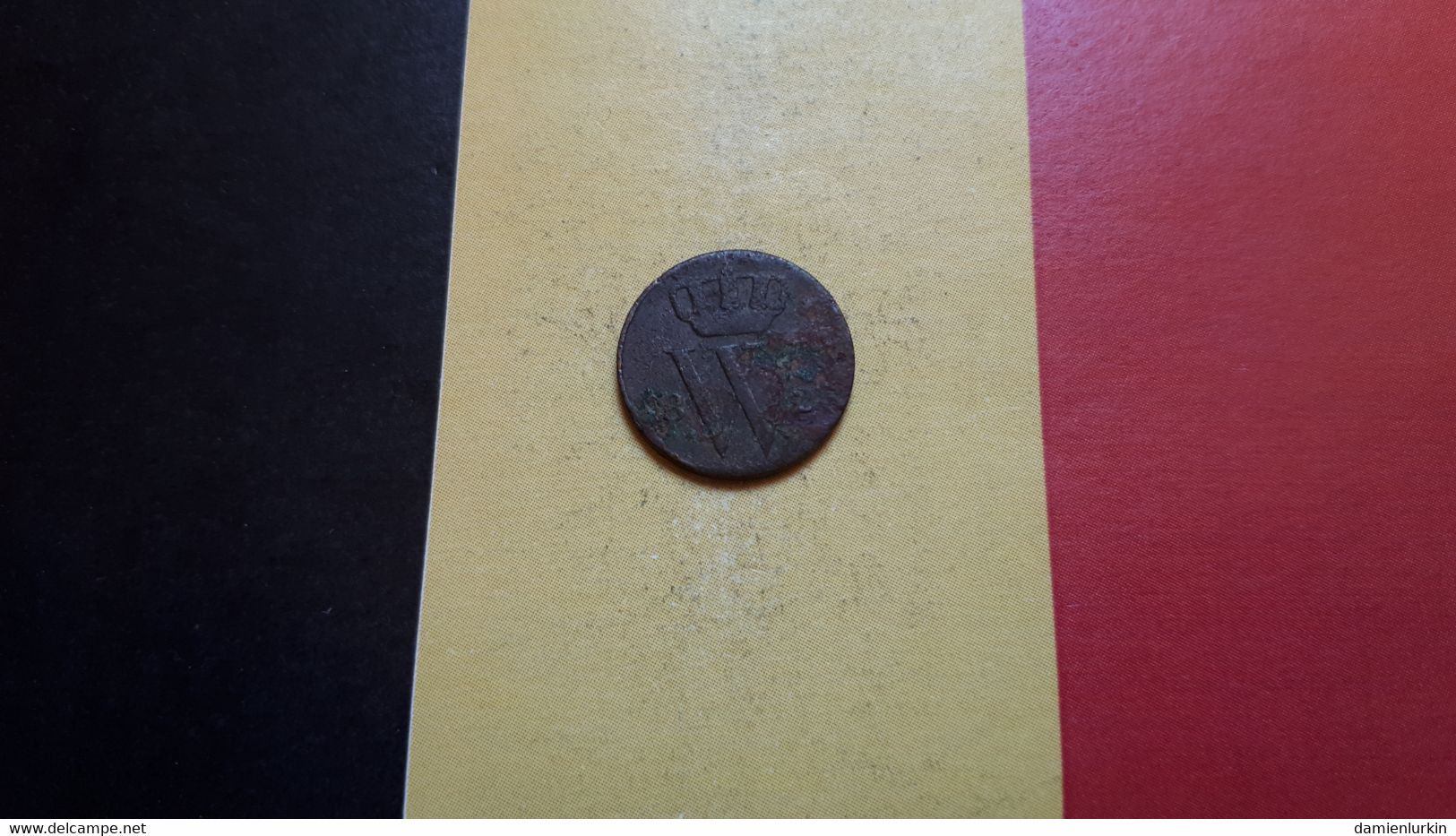 BELGIQUE GUILLAUME IER RARE 1/2 CENT 1826 B ! USURE/OXYDATION NON NETTOYEE COTE 150-400-850-1500€ ! - 1815-1840 : Willem I