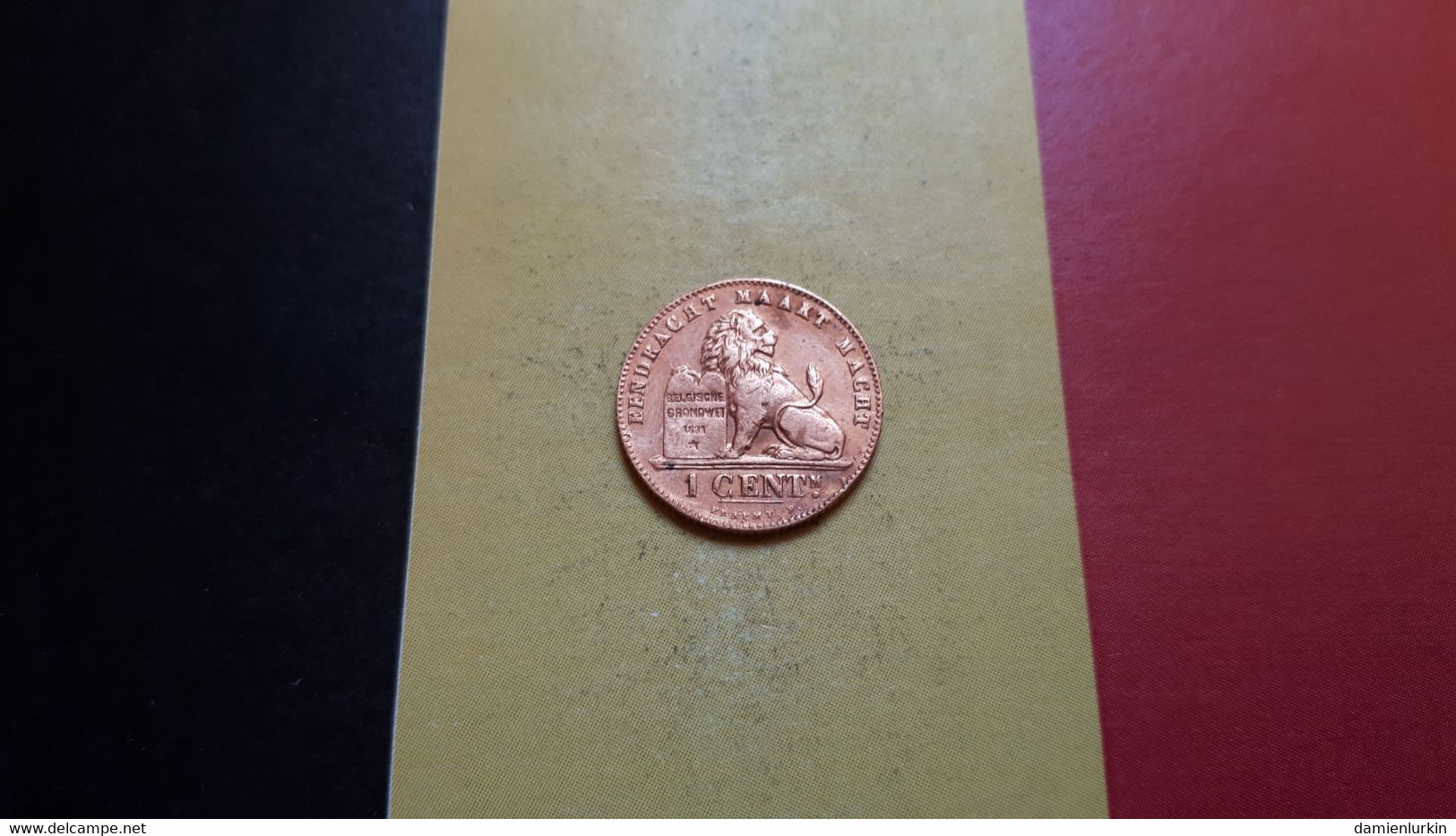 BELGIE LEOPOLD II 1 CENTIEM SURFRAPPE OVERSLAG 1907/1807 9/8 AVERS PIQUé NON RENSEIGNEE AU CATALOGUE ! - 1 Centime