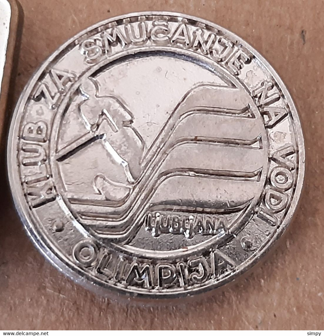 Water Skiing Club Olimpija Ljubljana Vintage Slovenia Ex Yugoslavia Badge Pin - Sci Nautico