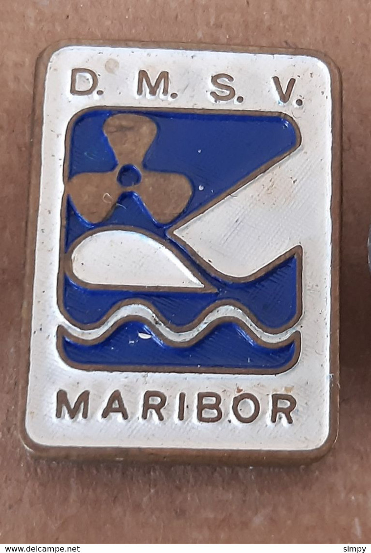 Motonautics & Water Skiing Club DMSV Maribor  Slovenia Ex Yugoslavia Badge Pin - Sci Nautico