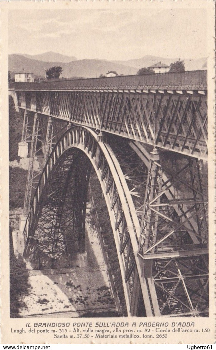 Paderno D'Adda - Lecco - Il Grandioso Ponte Sull'Adda Viaggiata 1931 - Lecco