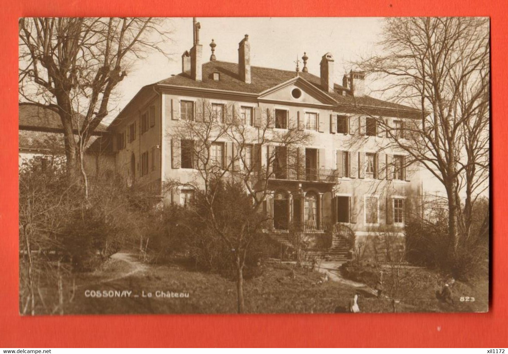 EAY-27  Cossonay Le Château Circulé En 1910  Sepia. - Cossonay