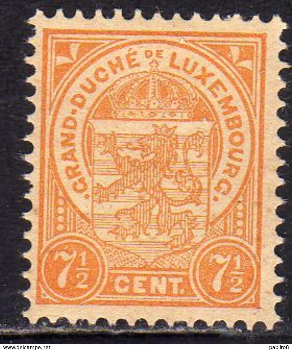 LUXEMBOURG LUSSEMBURGO 1906 1926 1919  COAT OF ARMS STEMMA ARMORIES CENT. 7 1/2c MLH - 1906 William IV