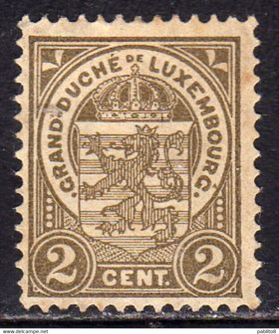 LUXEMBOURG LUSSEMBURGO 1906 1926 1907  COAT OF ARMS STEMMA ARMORIES CENT. 2c MLH - 1906 Guglielmo IV