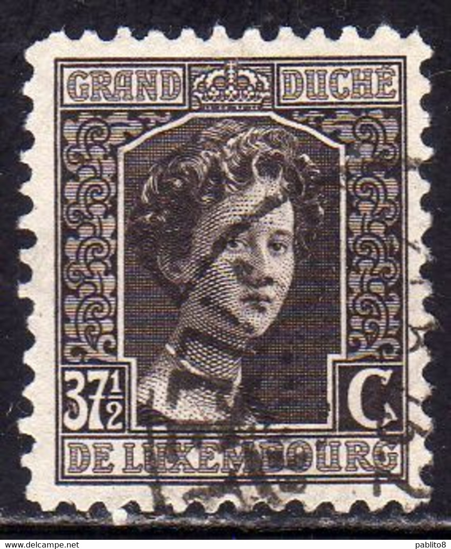 LUXEMBOURG LUSSEMBURGO 1914 1917 GRAND DUCHESS MARIE ADELAIDE CENT. 37 1/2c USED USATO OBLITERE' - 1914-24 Marie-Adélaïde