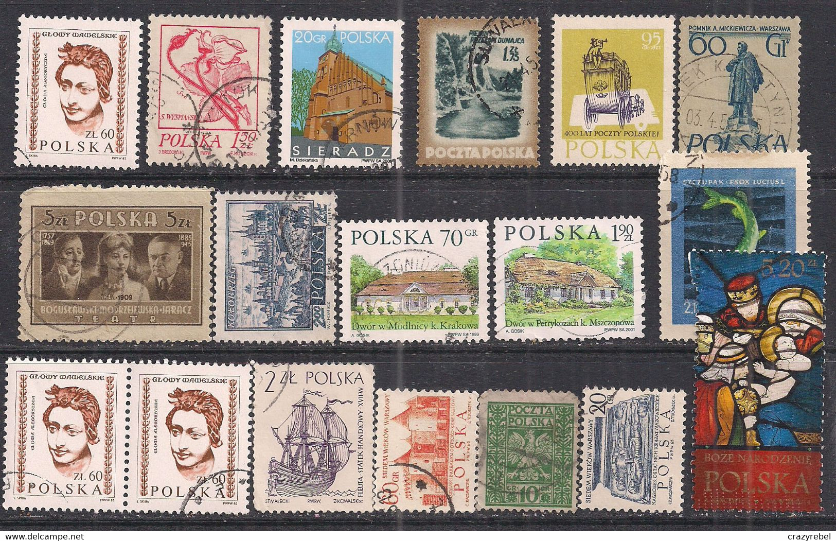 Poland Selection Of 18 Used Stamps ( A450 ) - Collezioni