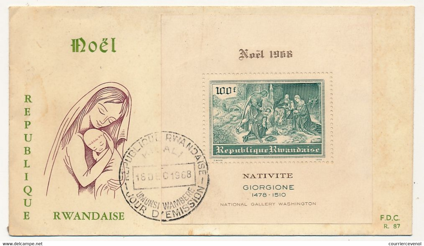 RWANDA - 2 FDC - Noël 1968 Et 1969 - Kigaly - 1962-1969