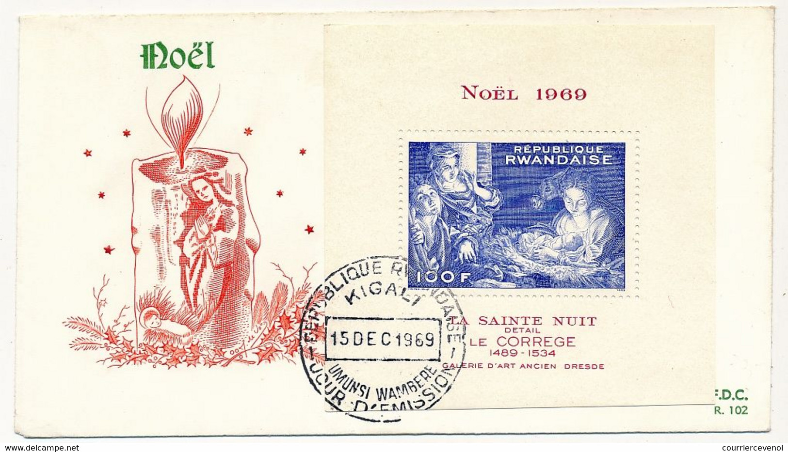 RWANDA - 2 FDC - Noël 1968 Et 1969 - Kigaly - 1962-1969