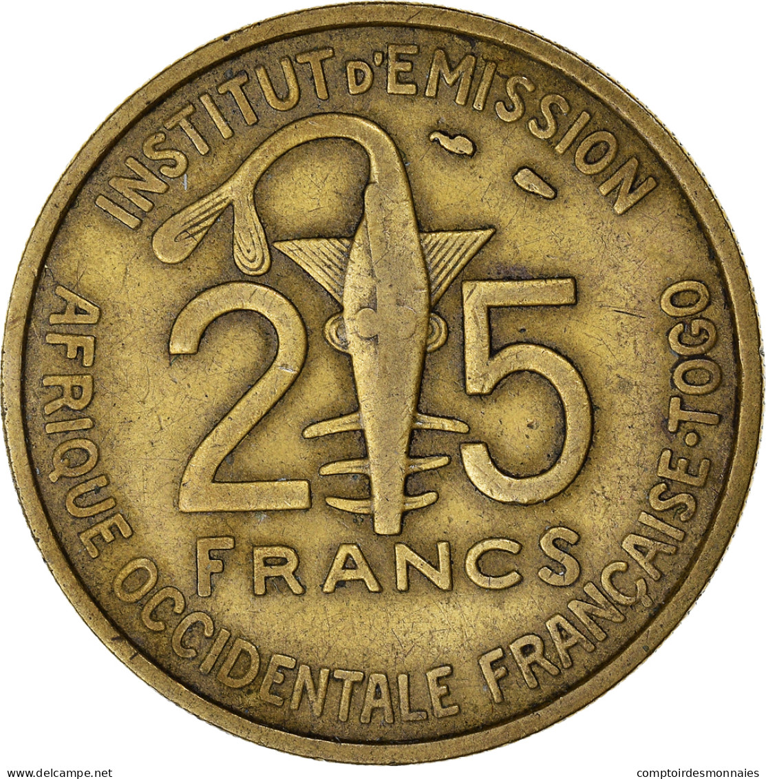 Monnaie, Afrique-Occidentale Française, 25 Francs, 1957, TTB, Bronze-Aluminium - Côte-d'Ivoire
