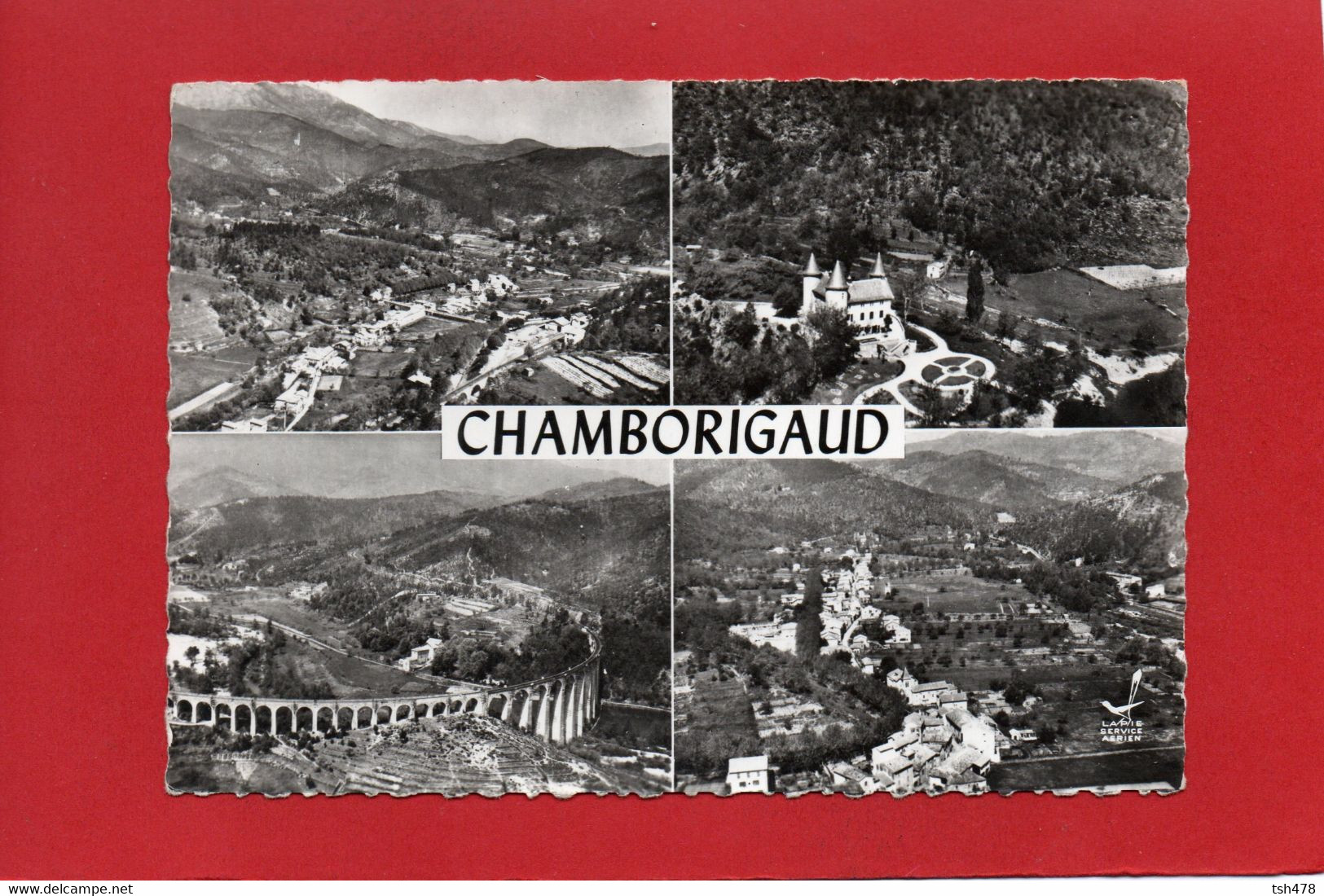 30-----En Avion Au-dessus De ...CHAMBORIGAUD---vue Générale Le Château De Montjoye-voir 2 Scans - Chamborigaud