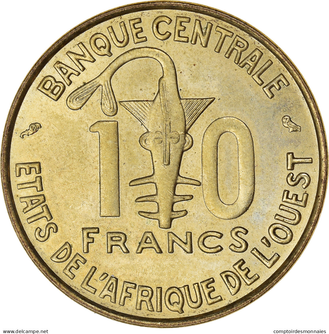 Monnaie, Communauté économique Des États De L'Afrique De L'Ouest, 10 Francs - Elfenbeinküste