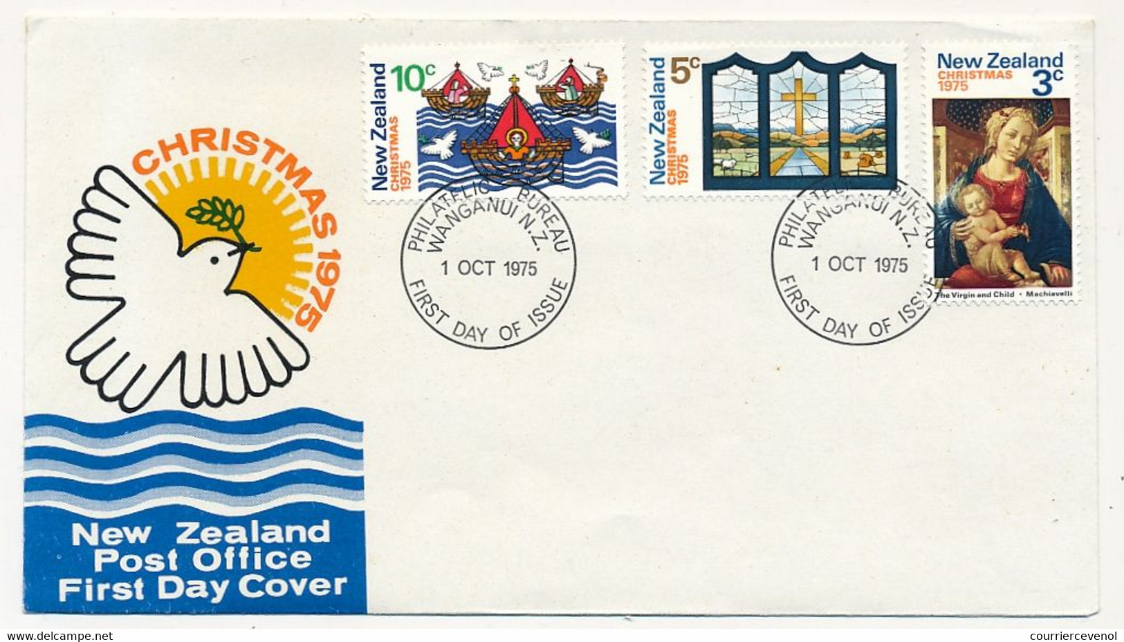 NOUVELLE ZELANDE - FDC - Christmas 1975 - 1 Oct 1975 - FDC