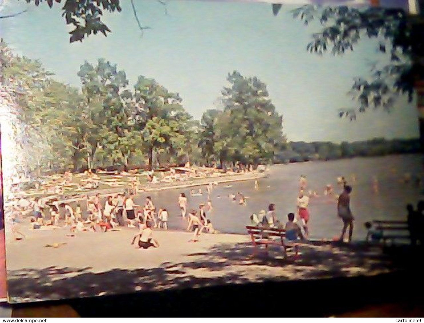 USA New York Auburn Owasco Lake Crowds Enjoying Bathing Beach At Emerson Park  VB1961  IO6528 - Parques & Jardines