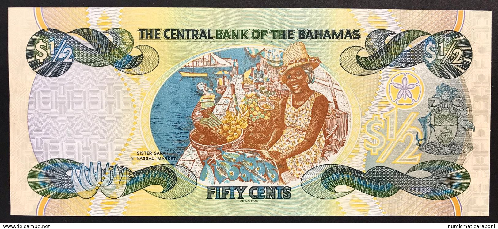 Bahamas  50 Cents Series 2001 Fds UNC Pick#68 Lotto 3069 - Bahamas
