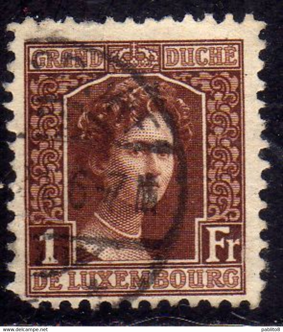 LUXEMBOURG LUSSEMBURGO 1914 1917 GRAND DUCHESS MARIE ADELAIDE 1fr USED USATO OBLITERE' - 1914-24 Marie-Adélaida