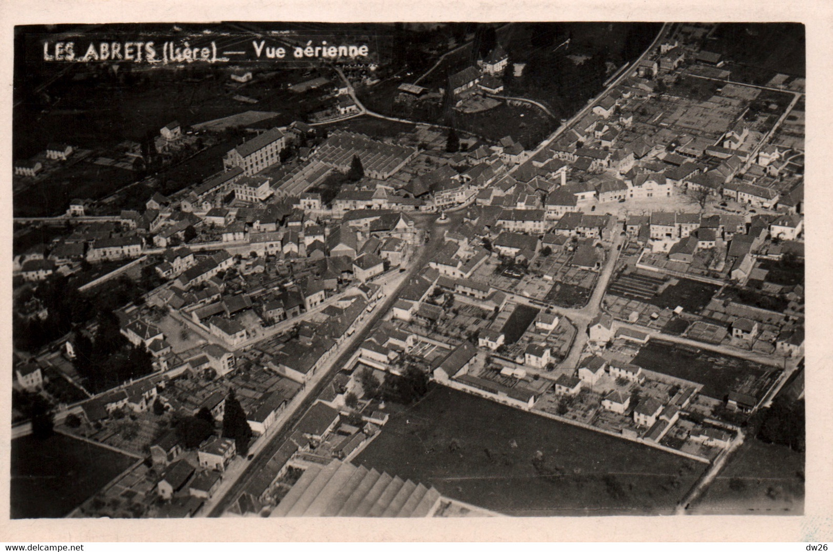 Les Abrets (Isère) Vue Aérienne - Carte-photo De 1946 - Les Abrets