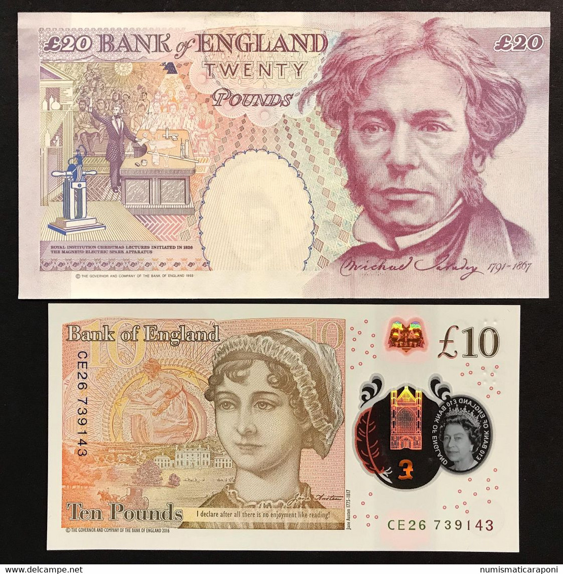 GRAN BRETAGNA Great Britain 10 Pound 2016 + 20 Pounds 1993 Queen Elizabeth II Sup/q.fds  LOTTO 3060 - 20 Pounds