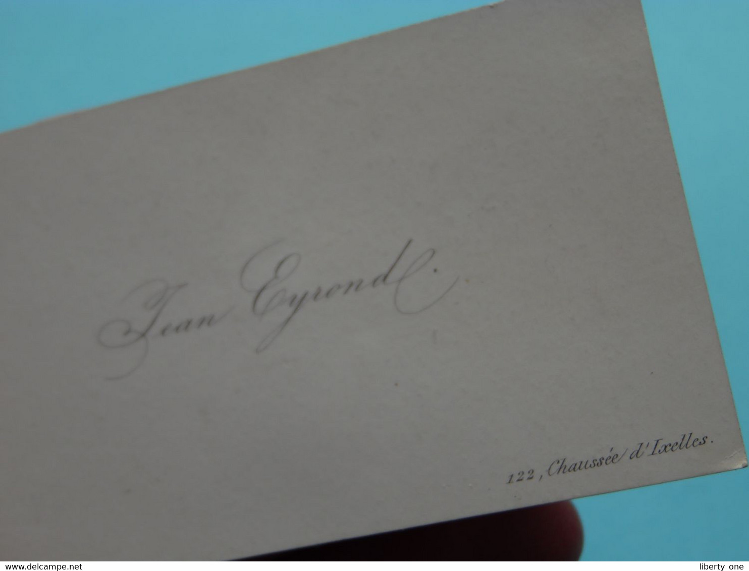 Jean EYROND ( 122 Chaussée D'Ixelles ) > ( Porcelein Porcelaine Porzellan ) ! - Visiting Cards