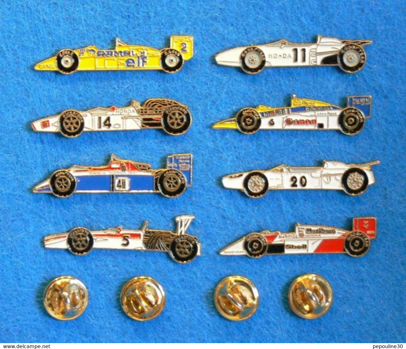 8 PIN'S //  **  HONDA F-1 / WORLD CHAMPIONSHIP 1986 / 87 / 88 / 89 / 90 ** - Honda