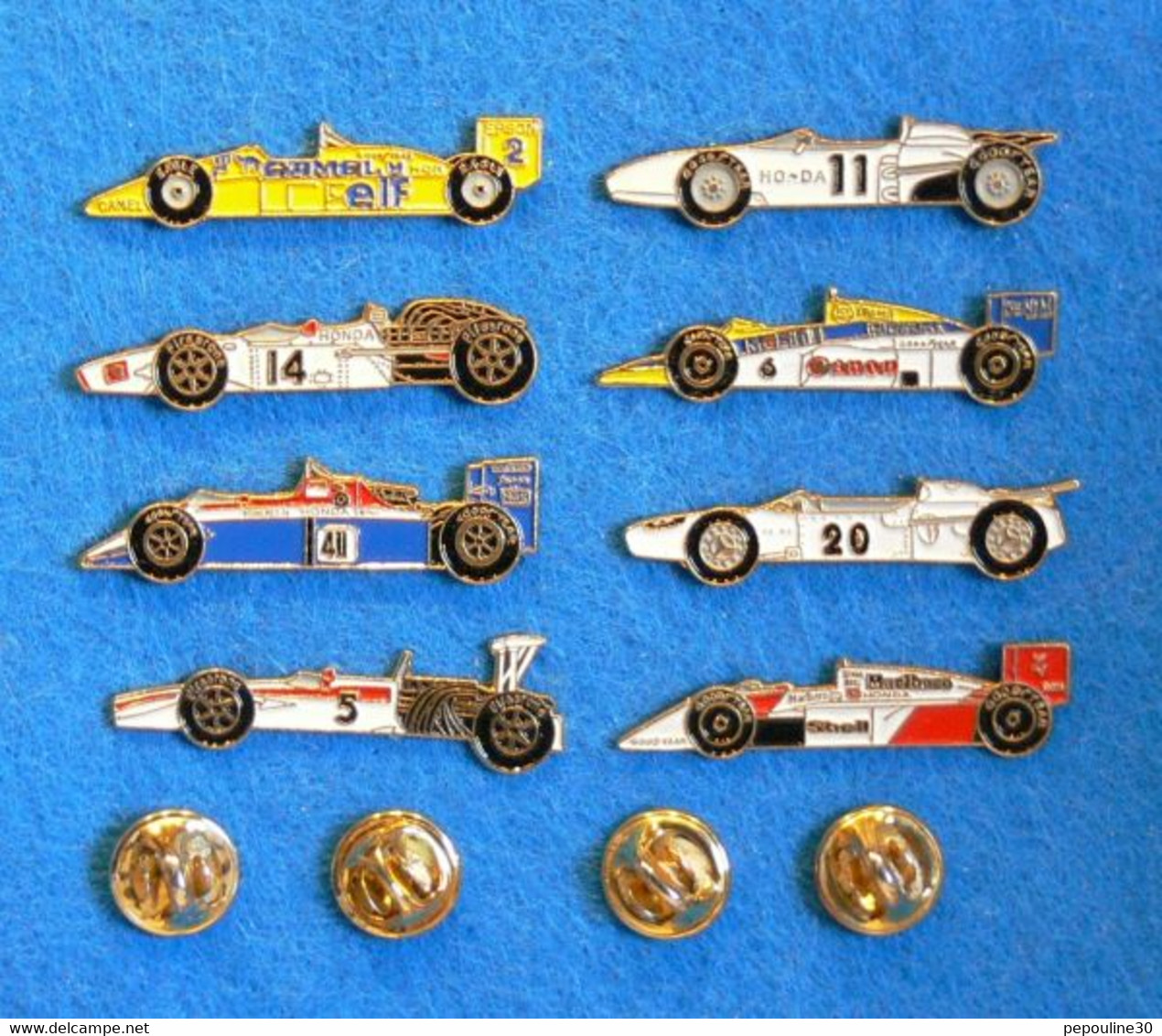 8 PIN'S //  **  HONDA F-1 / WORLD CHAMPIONSHIP 1986 / 87 / 88 / 89 / 90 ** - Honda
