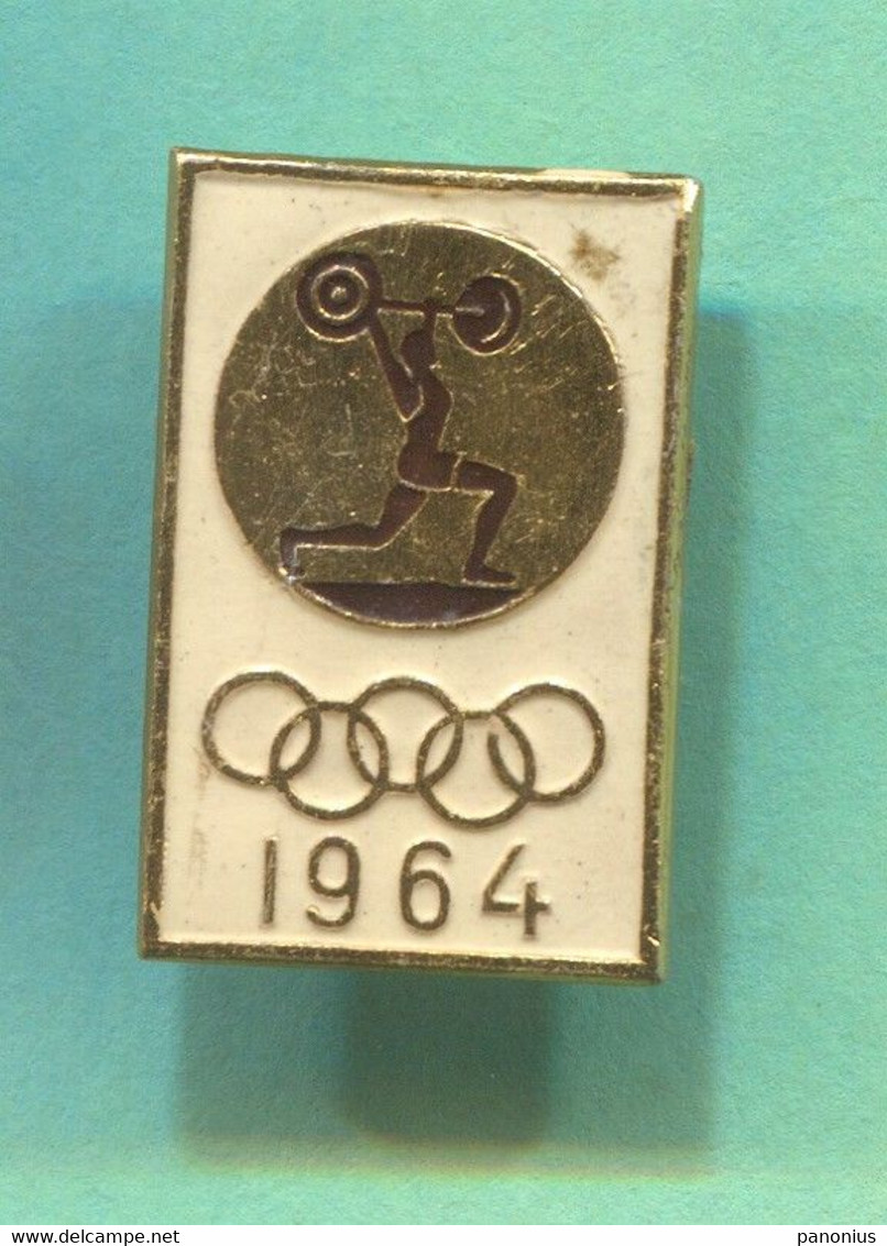 WEIGHTLIFTING - Olympiade 1964. Vintage Pin Badge, Abzeichen - Gewichtheffen