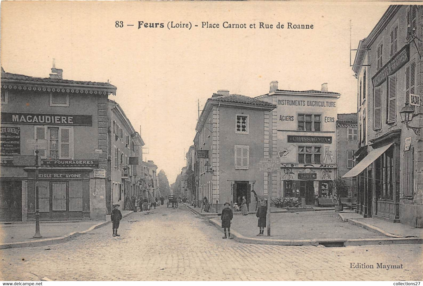 42-FEURS-PLACE CARNOT ET RUE DE ROANNE - Feurs