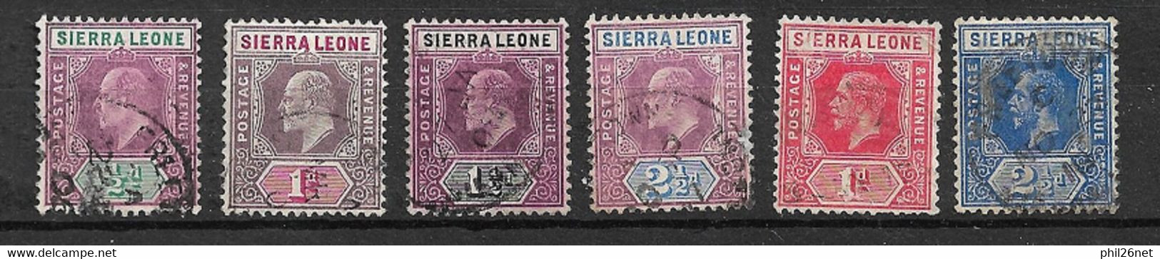 Sierra Leone     UK N° 49 à 51; 53 ; 90   Et 92 Oblitérés  B/TB  Voir Scans  - Sierra Leone (...-1960)