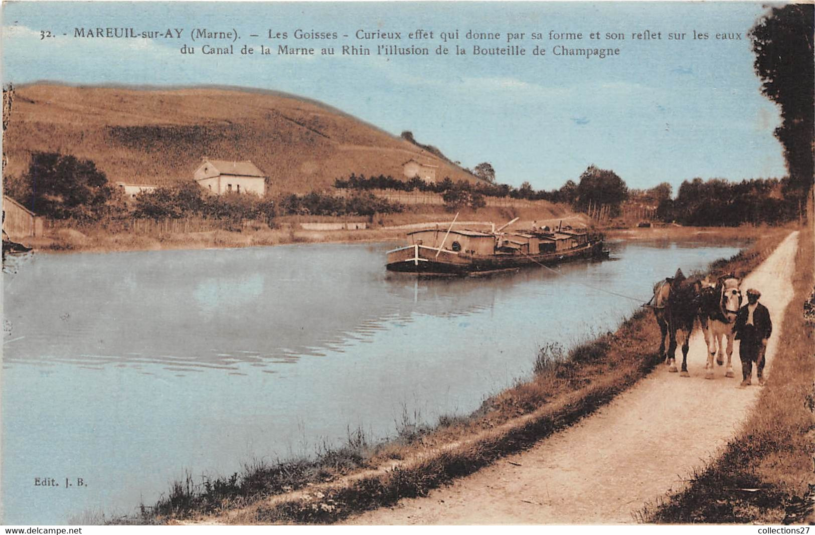 51-MAREUIL-SUR-AY- LES GOISSES, CURIEUX EFFET QUI DONNE PAR SA FORME ET SON REFLET SUR LES EAUX - (VOIR PÊNICHE ) - Mareuil-sur-Ay