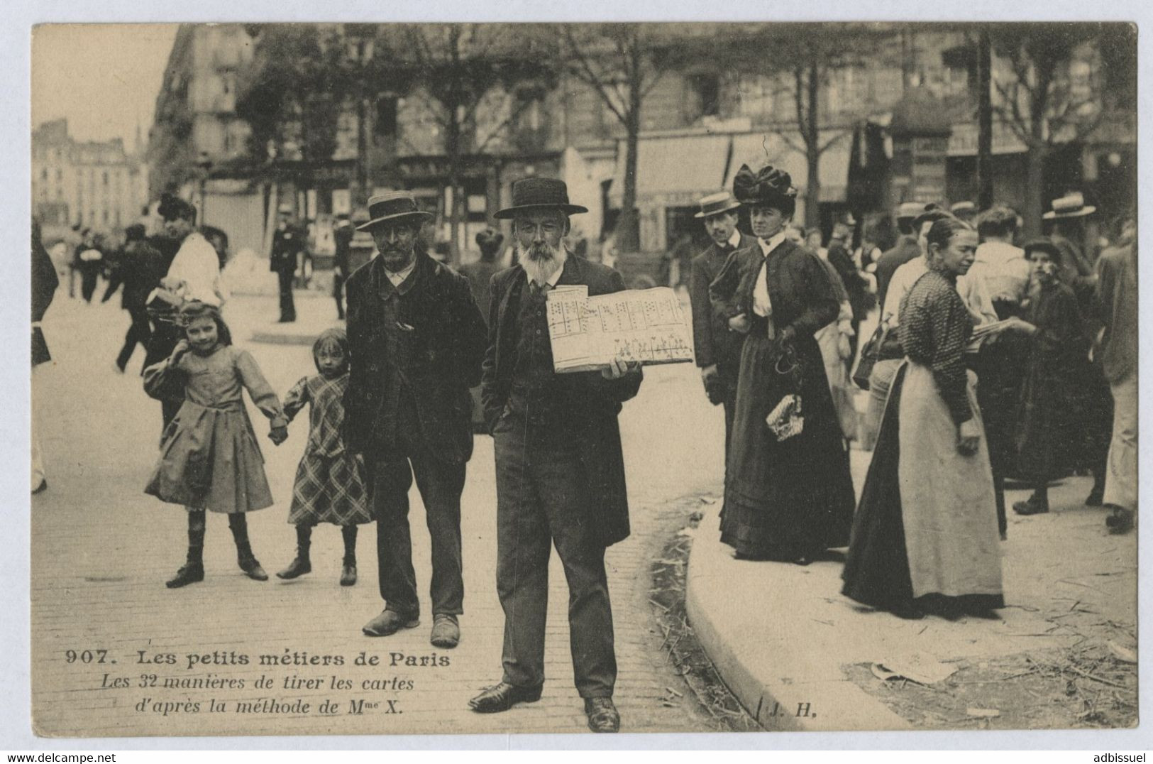 Les Petits Métiers De Paris. Les 32 Manières De Tirer Les Cartes. J. H. 907. Carte Ayant Voyagé. TB - Artesanos De Páris