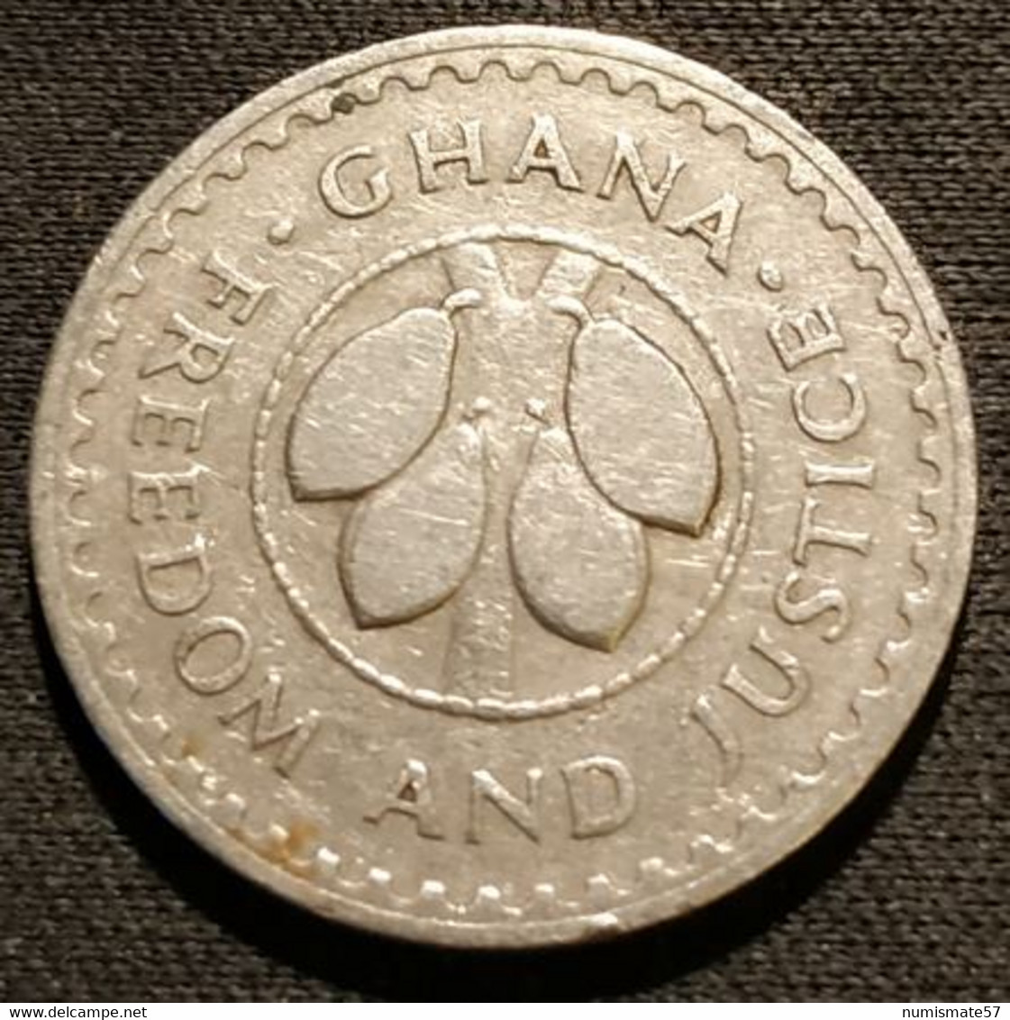 GHANA - 10 PESEWAS 1967 - KM 16 - FREEDOM AND JUSTICE - Ghana