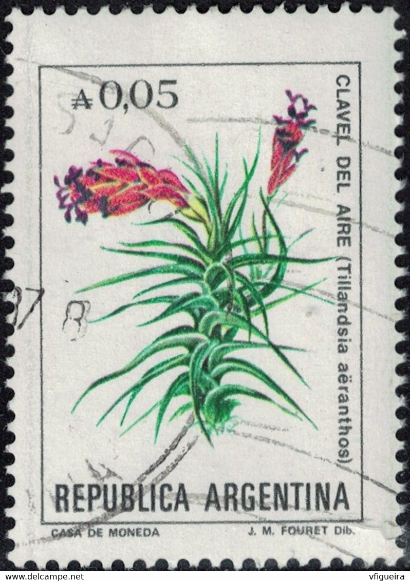 Argentine 1985 Oblitéré Used Plante Fleurs Tillandsia Aeranthos Oeillet De L'air Y&T AR 1474 SU - Used Stamps